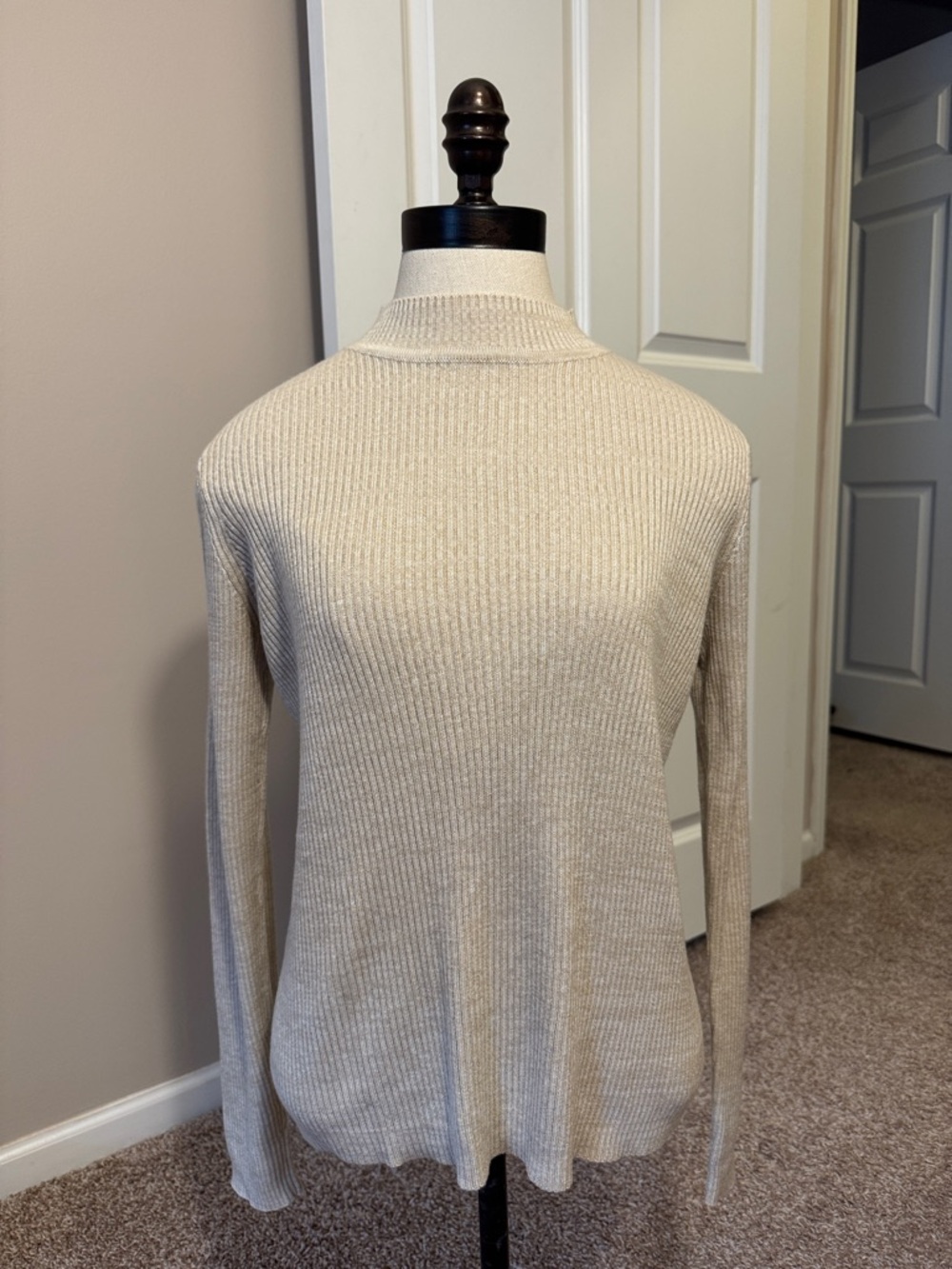 Sag Harbor Light Tan Knit Sweater